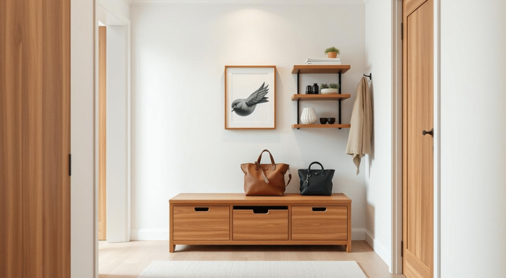 entryway organization small apartment